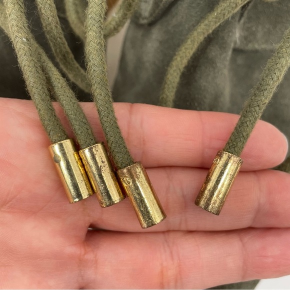 TORY BURCH Vicki Olive Suede Gum Sole Wedge Platform Ankle Booties - Sz 9 - Picture 15 of 15